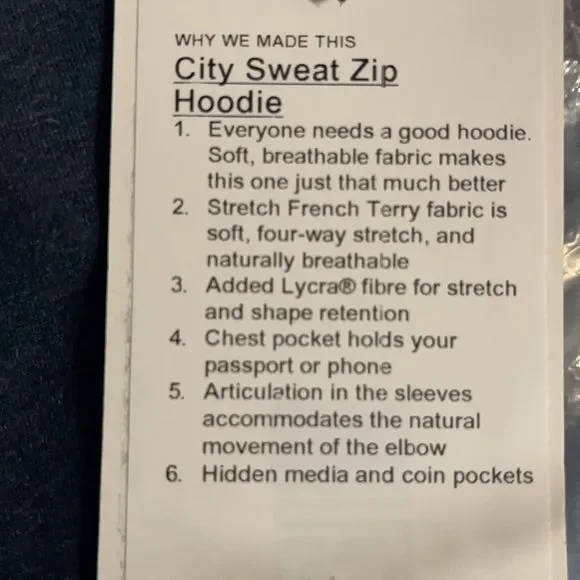 Lululemon city sweat zip hoodie - Picture 5 of 5